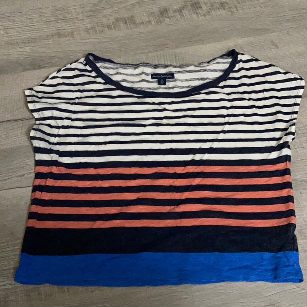 American Eagle Striped Crop Top - Picture 1 of 1
